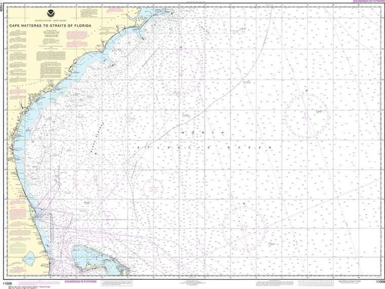 NOAA Chart 11009: Cape Hatteras to Straits of Florida