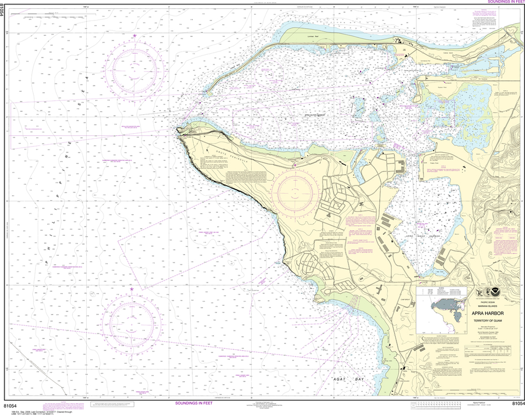 NOAA Chart 81054: Mariana Islands - Apra Harbor, Guam