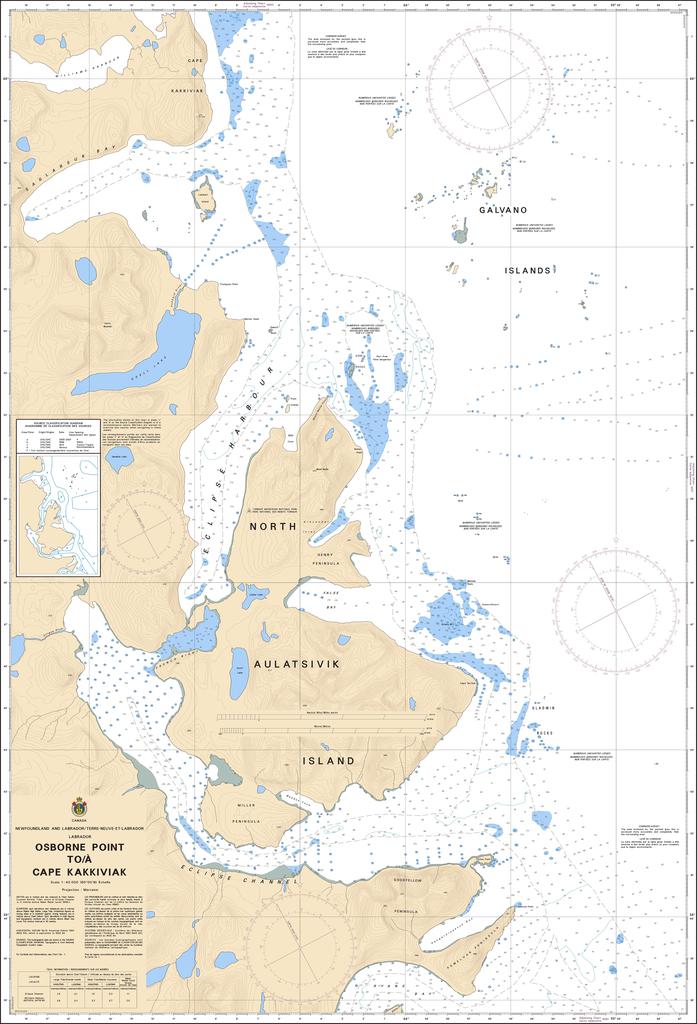 CHS Chart 5062: Osborne Point to / à Cape Kakkiviak