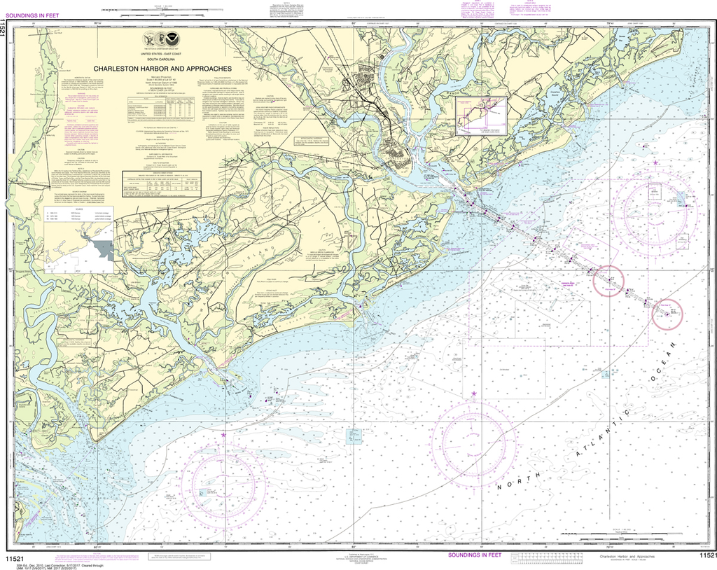 NOAA Chart 11521: Charleston Harbor and Approaches