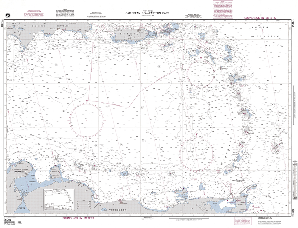 NGA Chart 25001: Caribbean Sea-Eastern Part