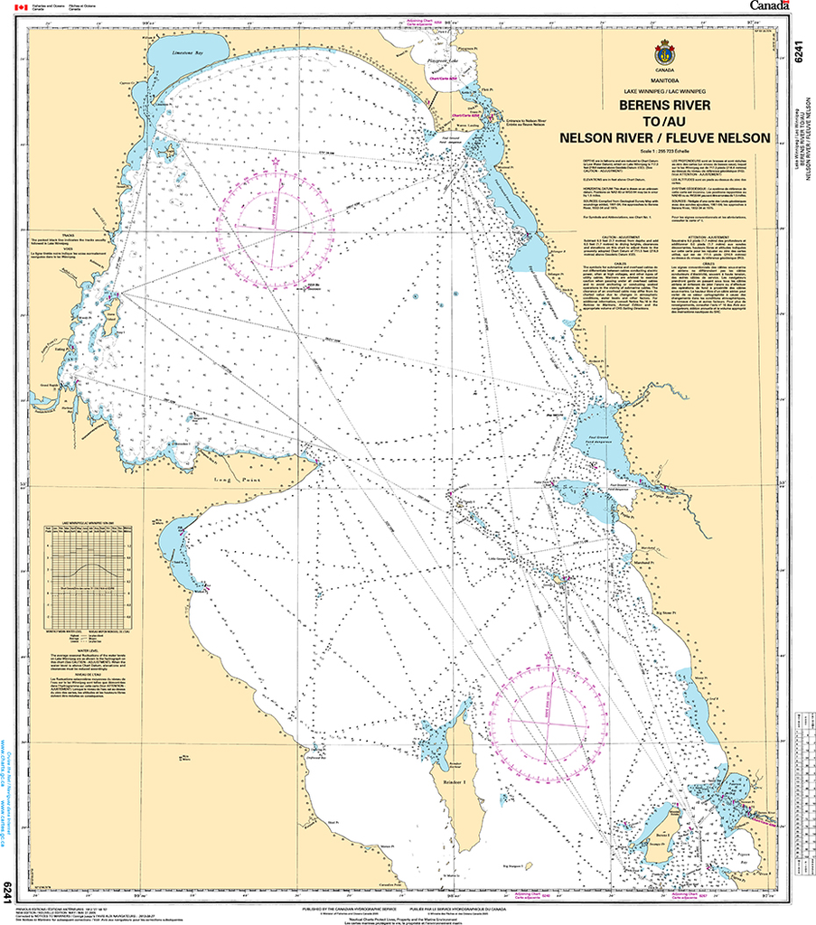 CHS Chart 6241: Berens River to/à Nelson River - Captain's