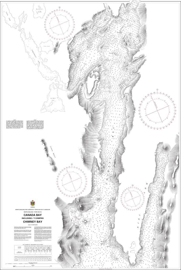 CHS Chart 4538: Canada Bay including / y compris Chimney Bay