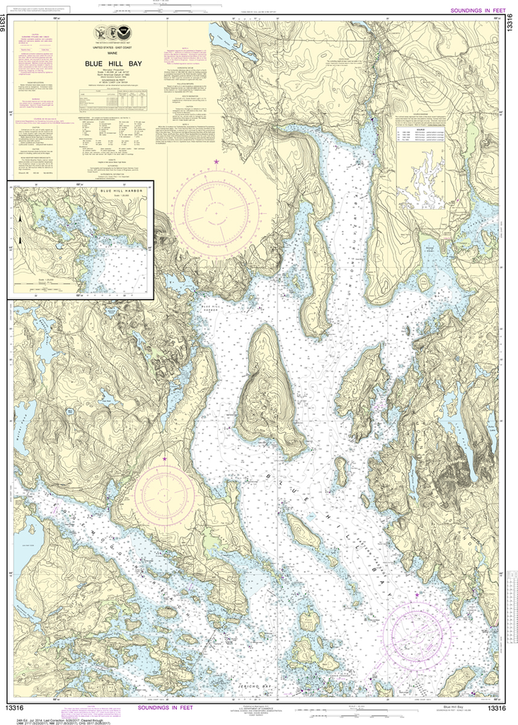 NOAA Chart 13316: Blue Hill Bay, Blue Hill Harbor