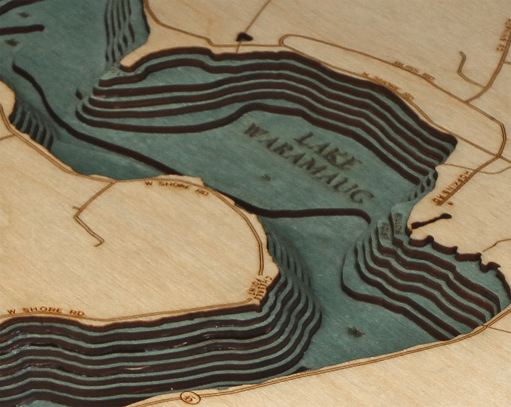 WoodChart of Lake Waramaug, Connecticut
