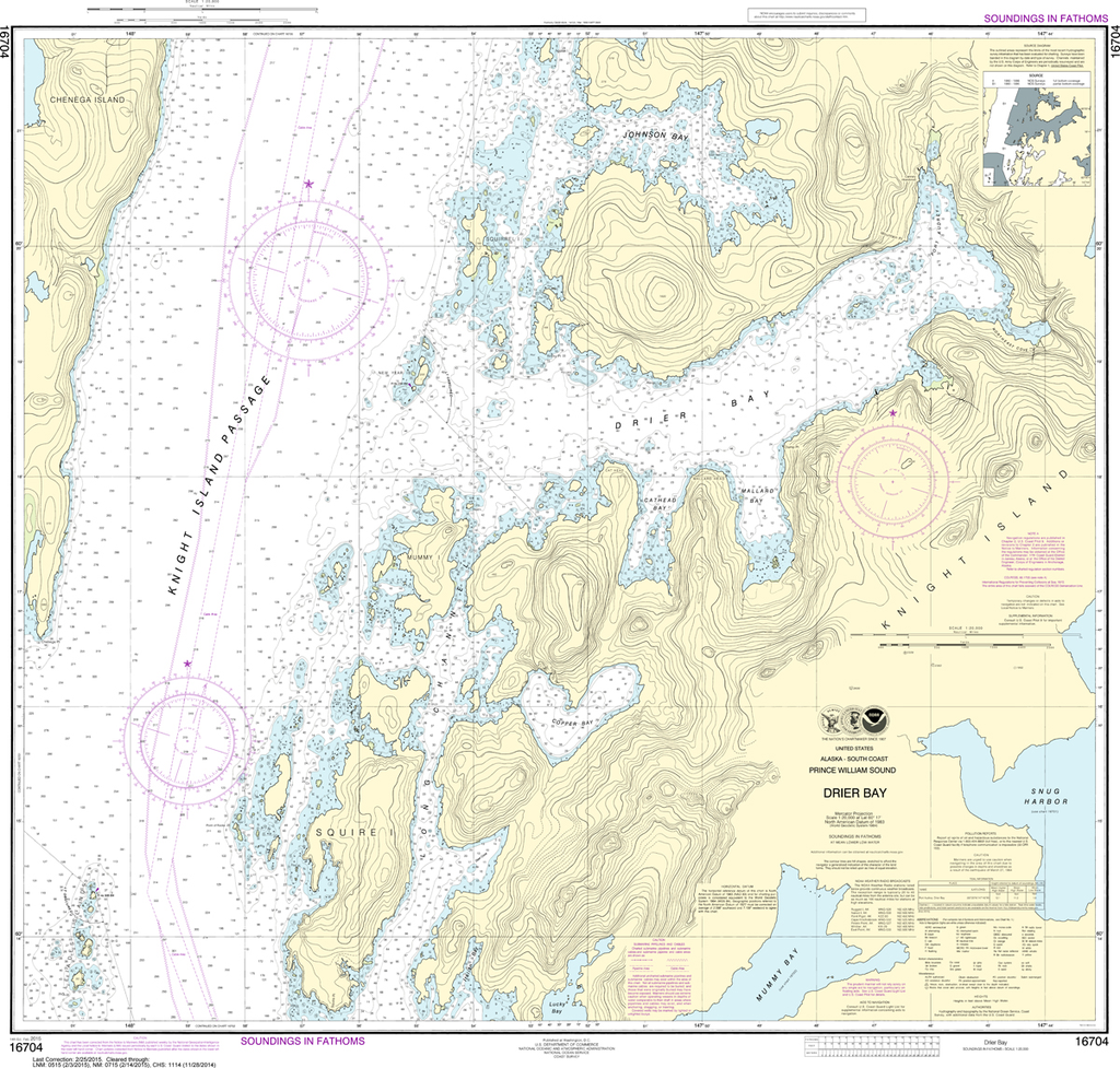 NOAA Chart 16704: Prince William Sound - Drier Bay