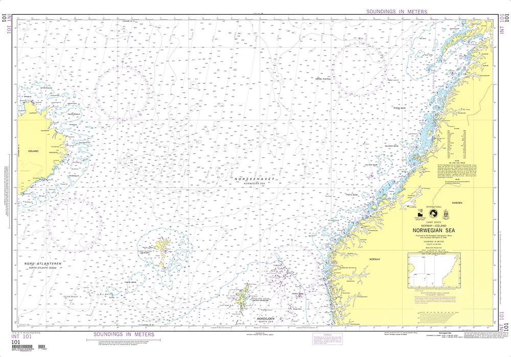 NGA Chart 101: Norwegian Sea-Norway to Iceland