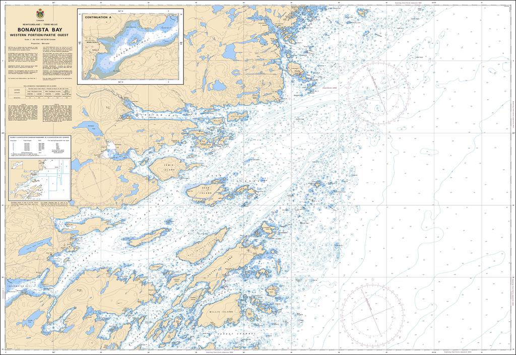 CHS Chart 4856: Bonavista Bay: Western Portion / Partie ouest