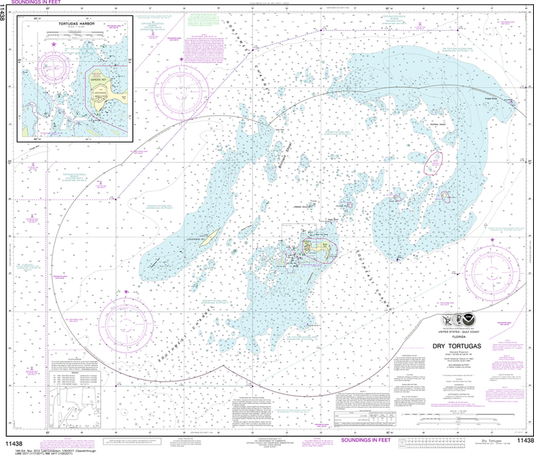 NOAA Chart 11438: Dry Tortugas, Tortugas Harbor