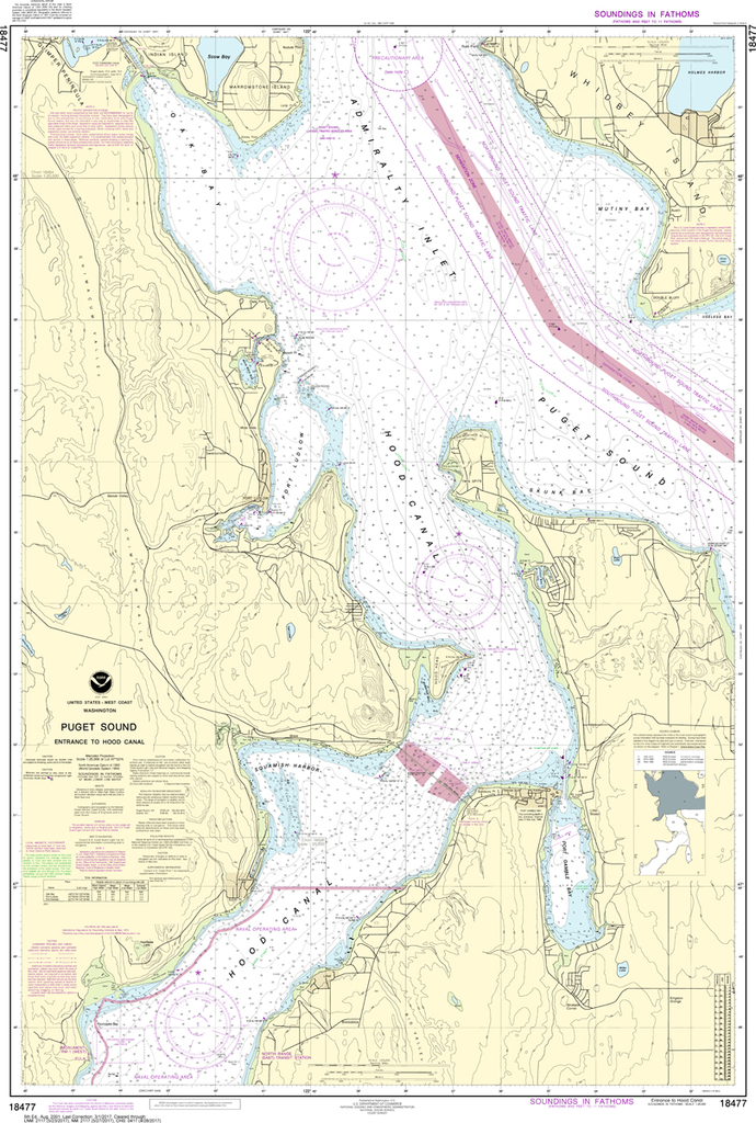 NOAA Chart 18477: Puget Sound - Entrance to Hood Canal