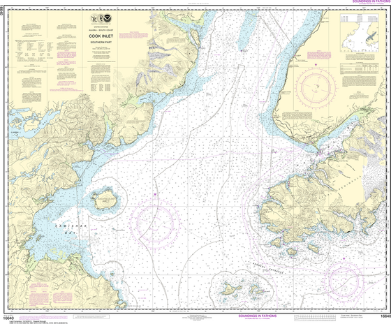 NOAA Chart 16640: Cook Inlet - Southern Part