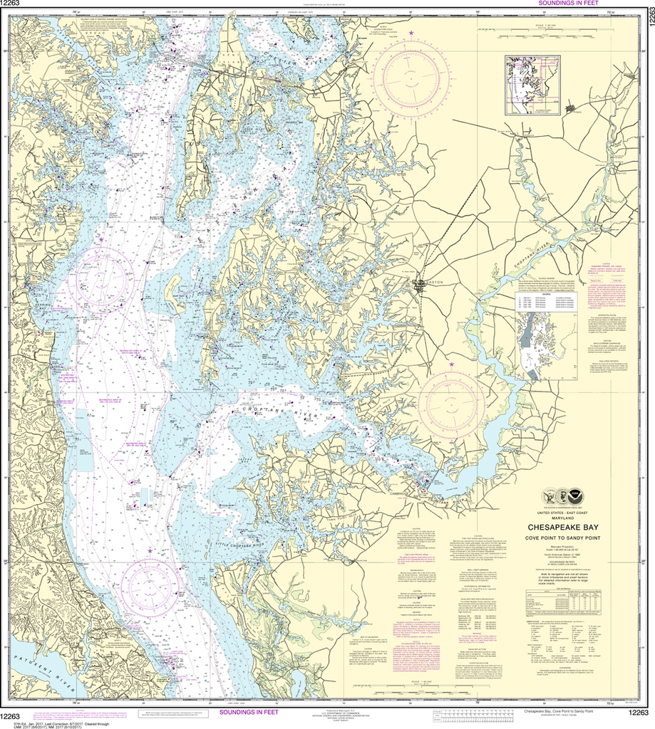 NOAA Chart 12263: Chesapeake Bay - Cove Point to Sandy Point