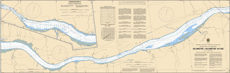 CHS Chart 6455: Mackenzie River / Fleuve Mackenzie (Kilometre / Kilomètre 147-205)