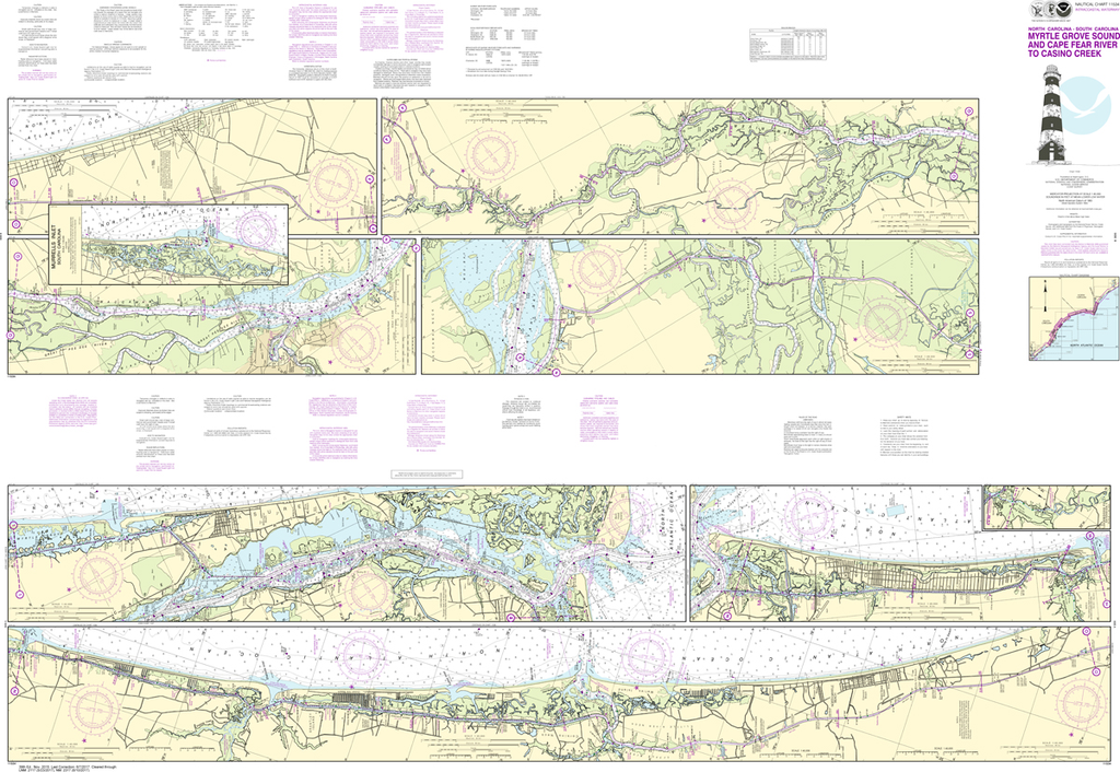 NOAA Chart 11534: Intracoastal Waterway - Myrtle Grove Sound and Cape Fear River to Casino Creek