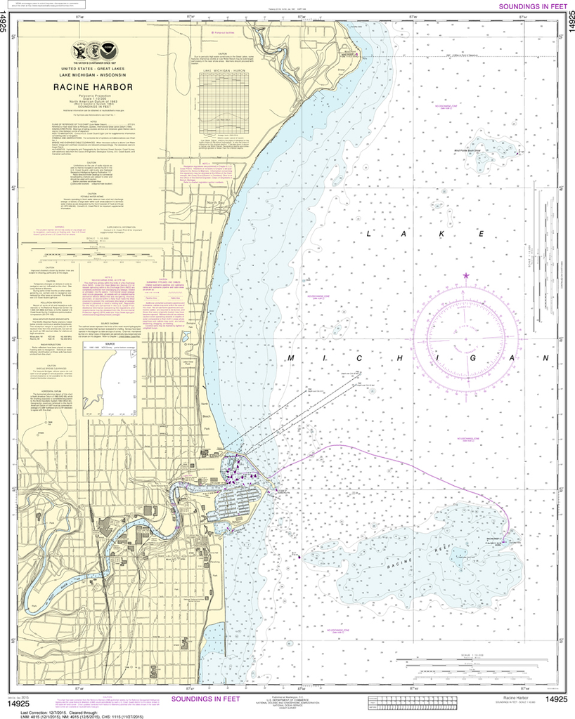 NOAA Chart 14925: Racine Harbor