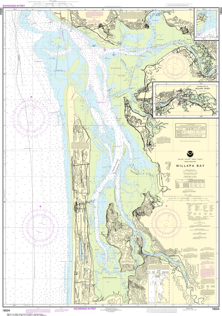 NOAA Chart 18504: Willapa Bay, Toke Point