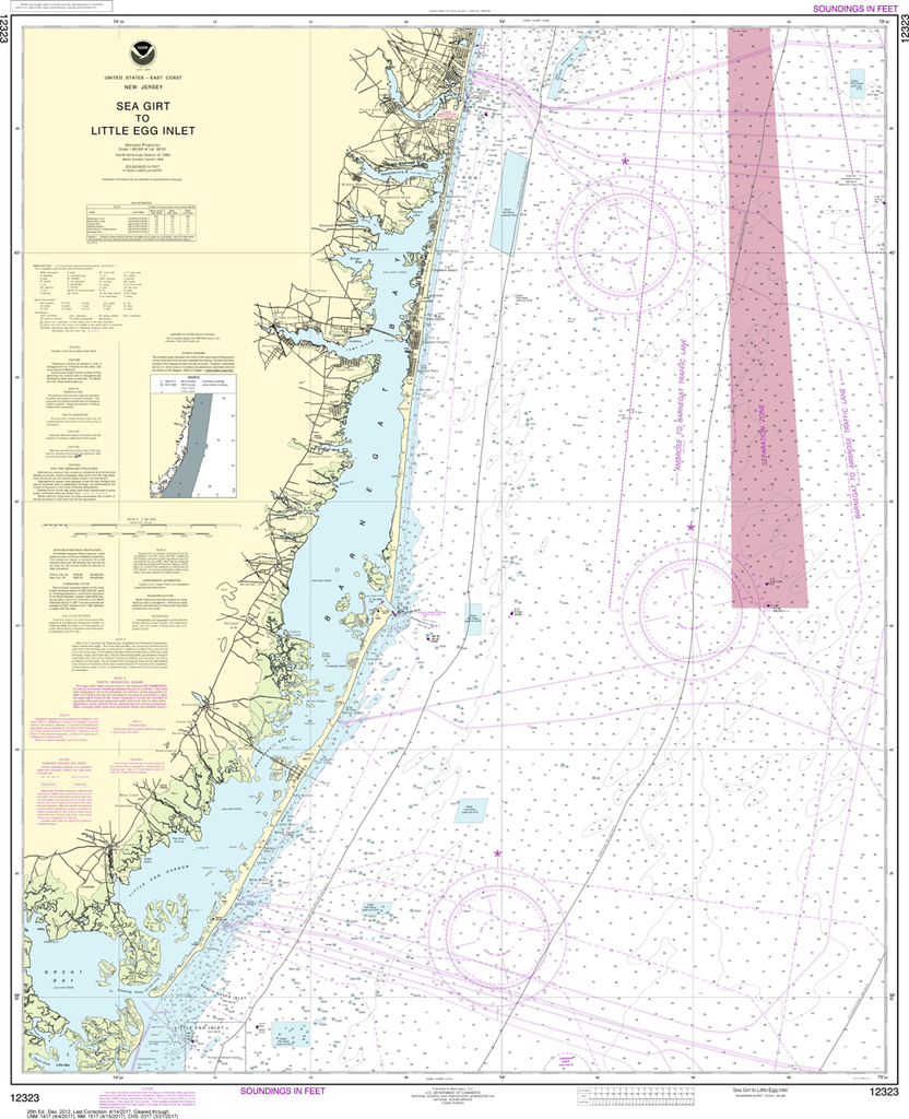 NOAA Chart 12323: Sea Girt to Little Egg Inlet