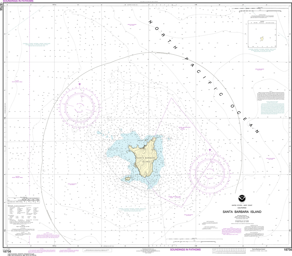 NOAA Chart 18756: Santa Barbara Island