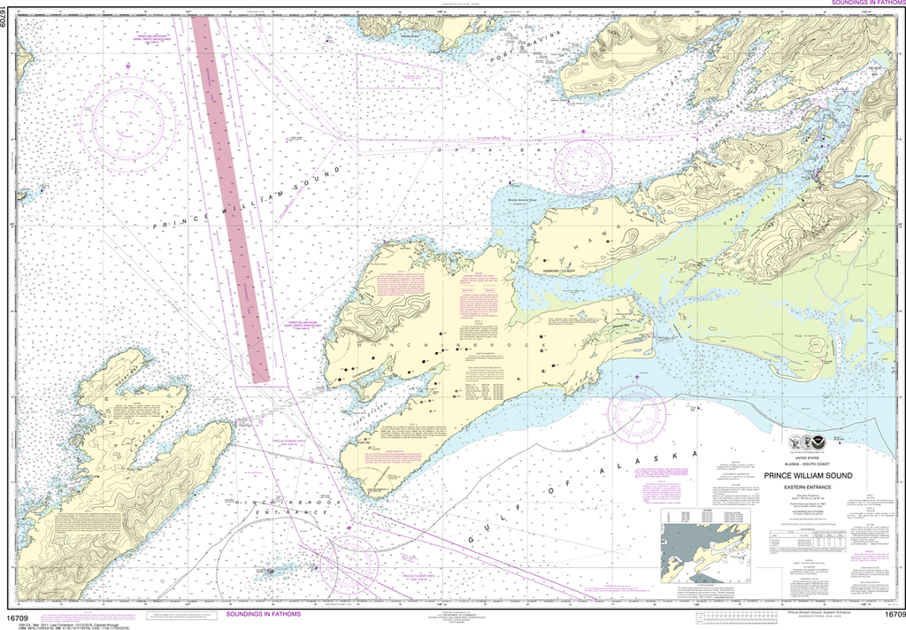 NOAA Chart 16709: Prince William Sound - Eastern Entrance