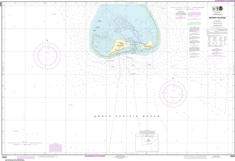 NOAA Chart 19481: Hawai'ian Islands - Midway Islands