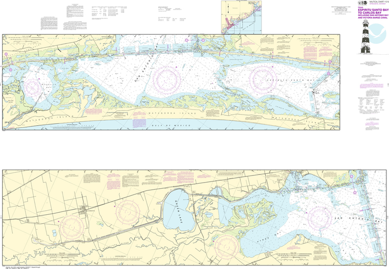 NOAA Chart 11315: Intracoastal Waterway - Espiritu Santo Bay to Carlos Bay including San Antonio Bay and Victoria Barge Canal