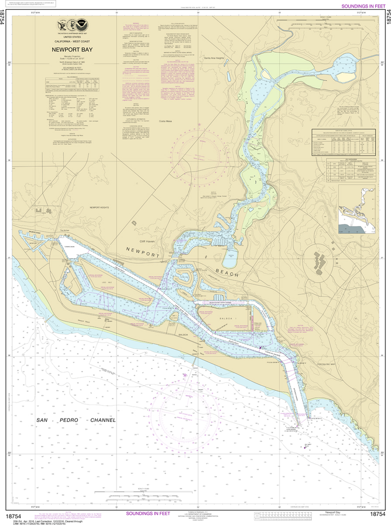 NOAA Chart 18754: Newport Bay