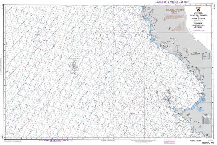 NGA Chart 21005: Cabo San Quintin to Punta Eugenia (Mexico-West Coast) (OMEGA)