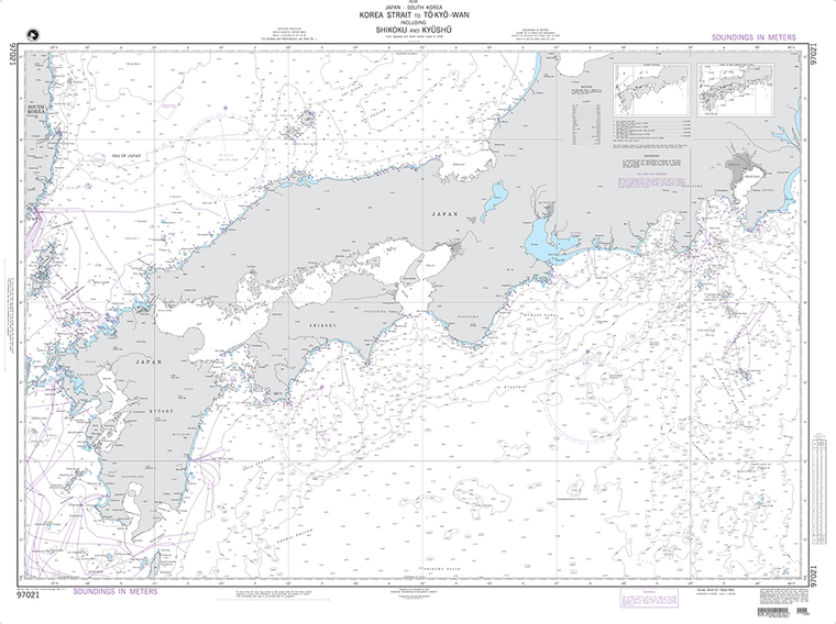 NGA Chart 97021: Korea Strait to Tokyo-Wan including Shikoku and Kyushu (LORAN-C)