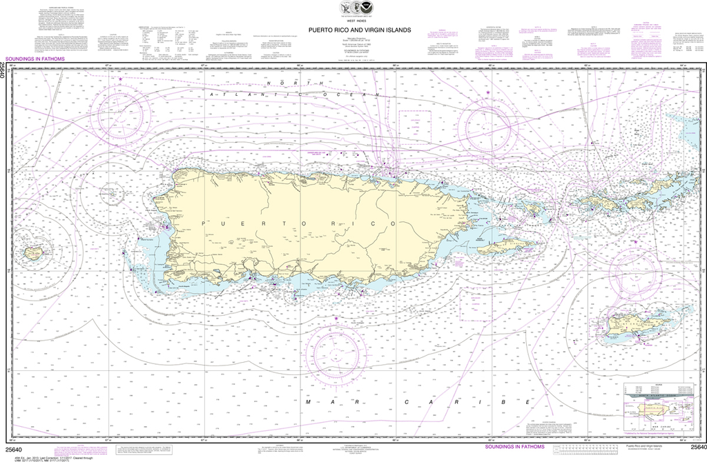 NOAA Chart 25640: Puerto Rico and Virgin Islands