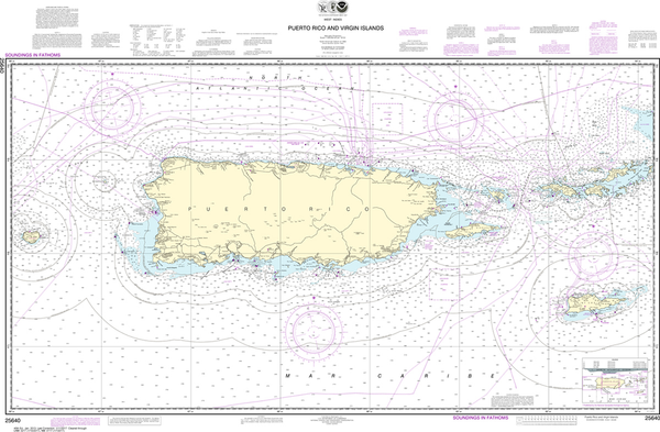 POD NOAA Charts for the Gulf Coast & Caribbean: Puerto Rico & Virgin ...