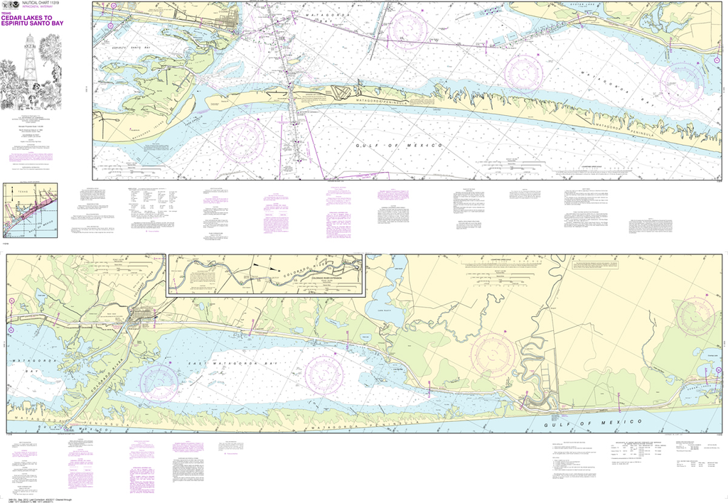 NOAA Chart 11319: Intracoastal Waterway - Cedar Lakes to Espiritu Santo Bay