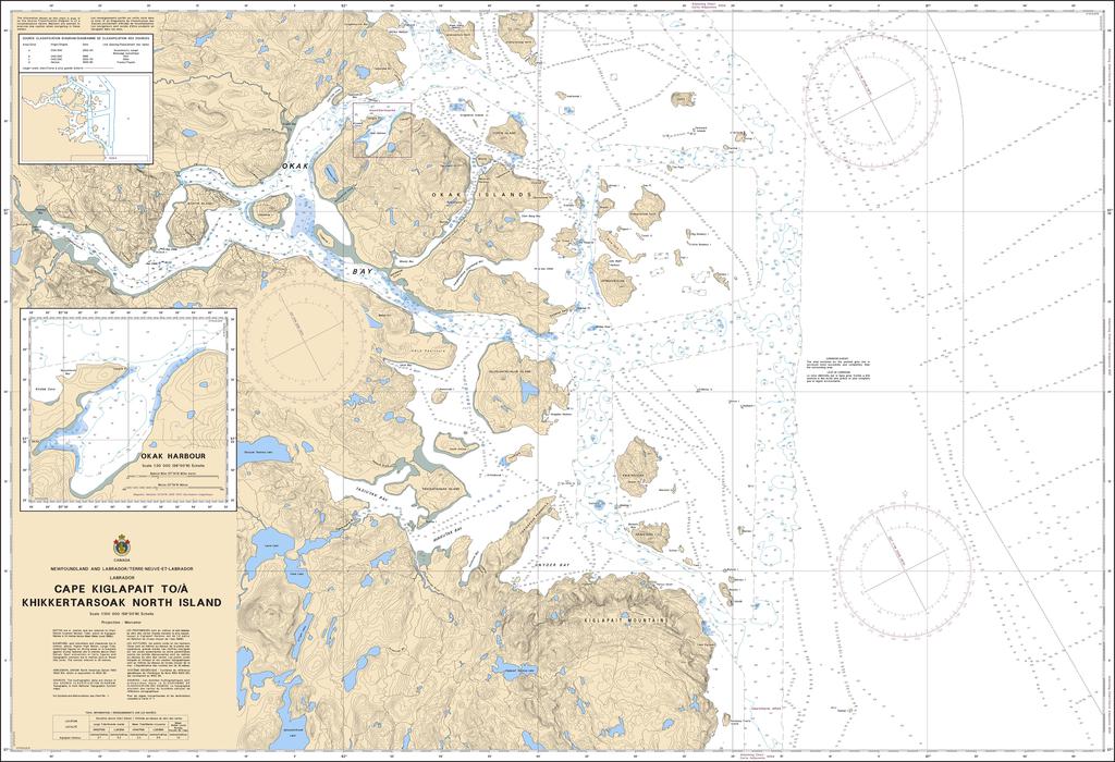 CHS Chart 5055: Cape Kiglapait to / à Khikkertarsoak North Island