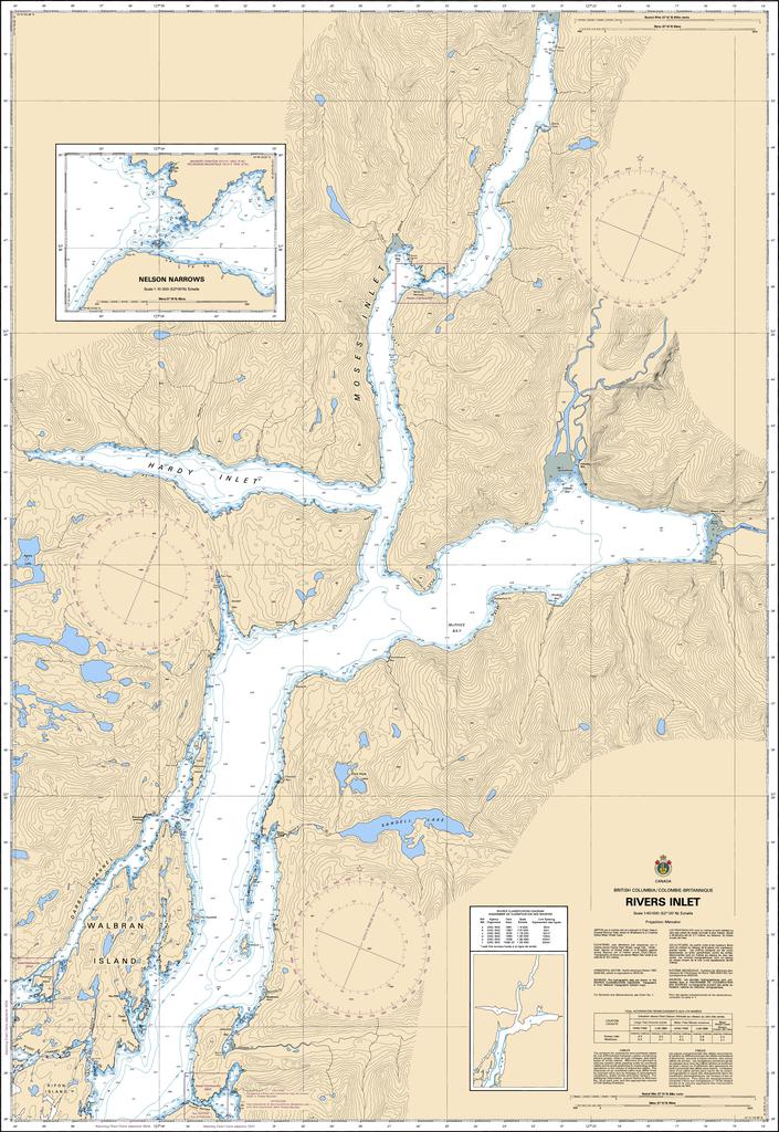 CHS Chart 3932: Rivers Inlet