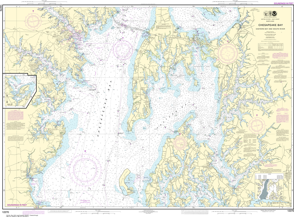 NOAA Chart 12270: Chesapeake Bay - Eastern Bay and South River, Selby Bay