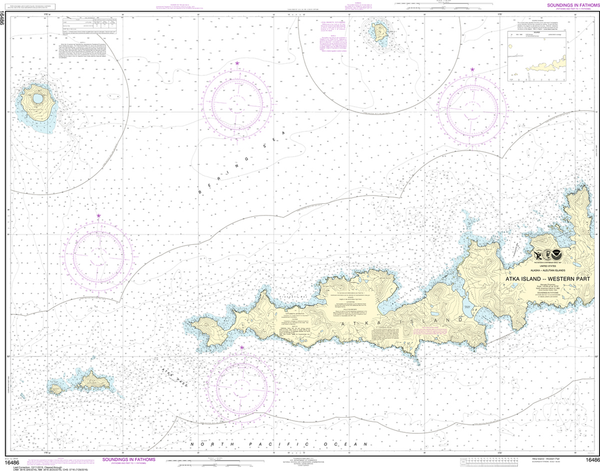 NOAA Chart 16486: Atka Island: Western Part - Captain's Nautical Books ...