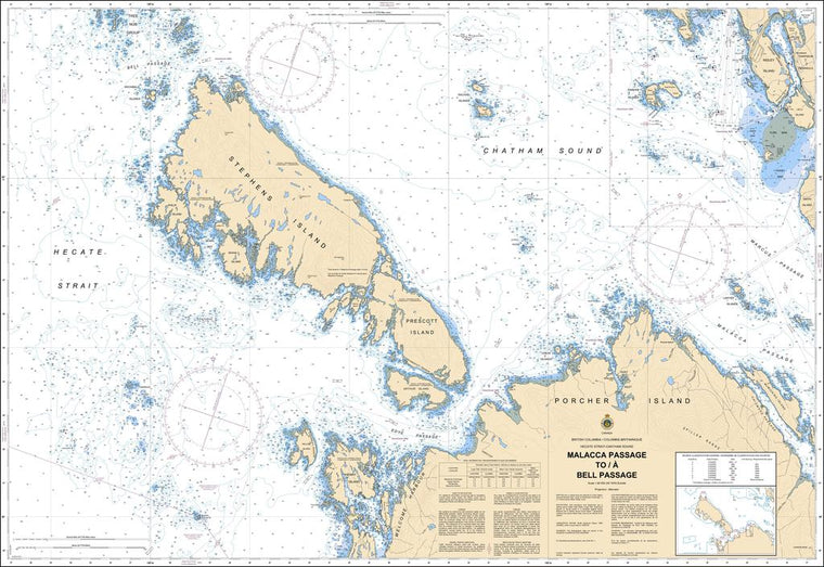 CHS Chart 3956: Malacca Passage to/à Bell Passage