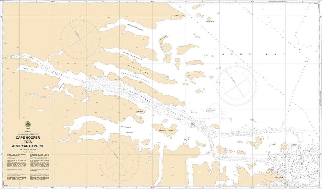CHS Chart 7194: Cape Hooper to/à Arguyartu Point Including/y compris Ekalugad Fiord