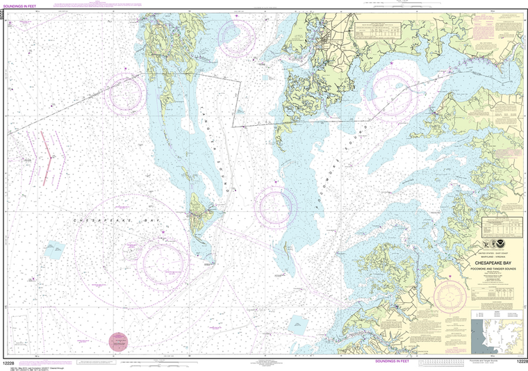 NOAA Chart 12228: Chesapeake Bay - Pocomoke and Tangier Sounds