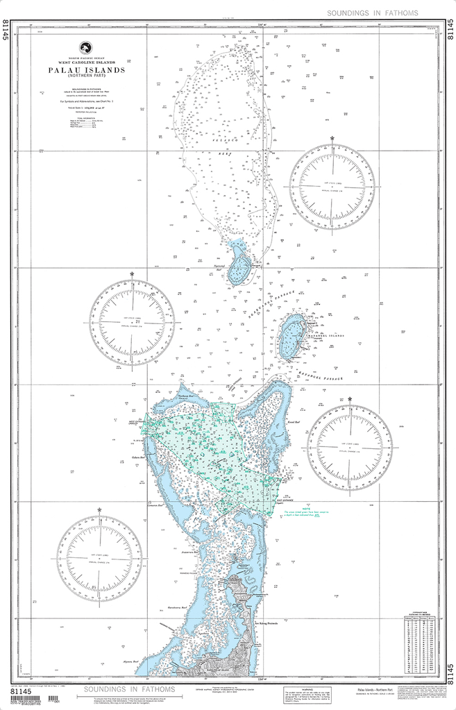 NGA Chart 81145: Palau Islands (Northern Part)