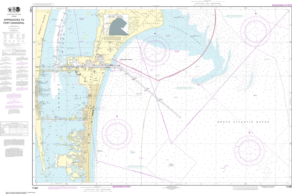 NOAA Chart 11481: Approaches to Port Canaveral
