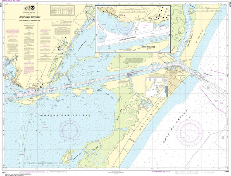 NOAA Chart 11312: Corpus Christi Bay, Port Aransas to Port Ingleside