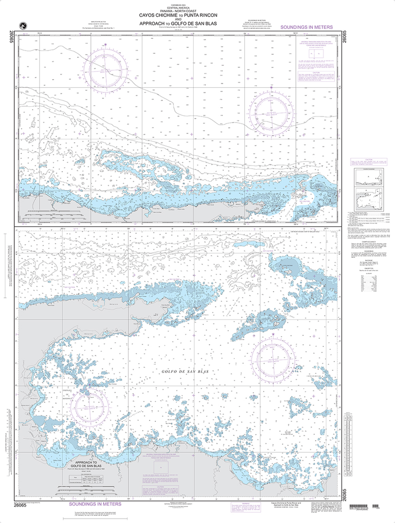 NGA Chart 26065: Cayos Chichime to Punta Rincon and Approach to Golfo de San Blas