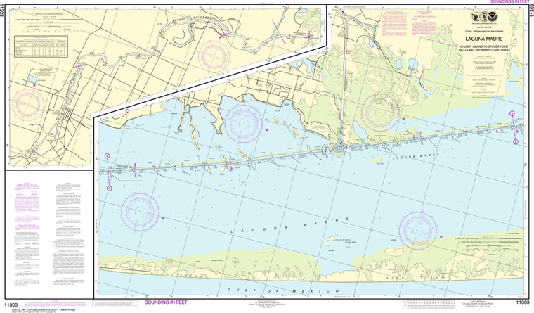 NOAA Chart 11303: Intracoastal Waterway - Laguna Madre, Chubby Island to Stover Point, including The Arroyo Colorado