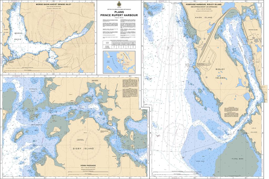 CHS Chart 3955: Plans - Prince Rupert Harbour