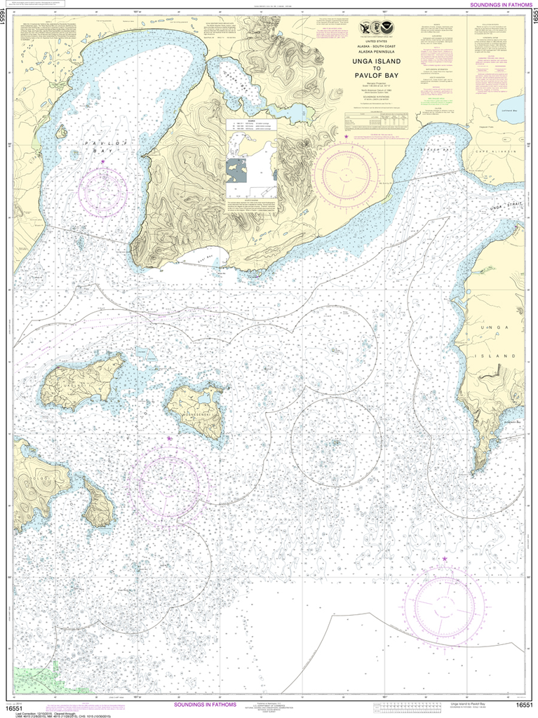 NOAA Chart 16551: Alaska Peninsula - Unga Island to Pavlof Bay