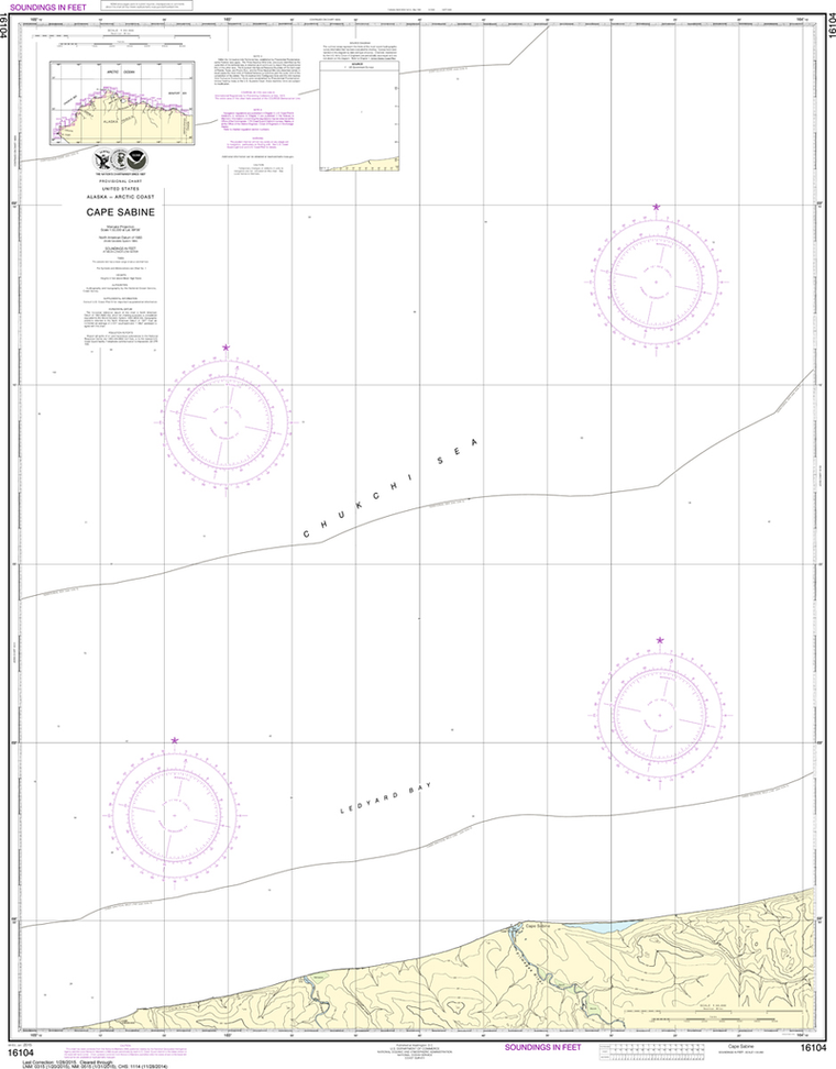 NOAA Chart 16104: Cape Sabine