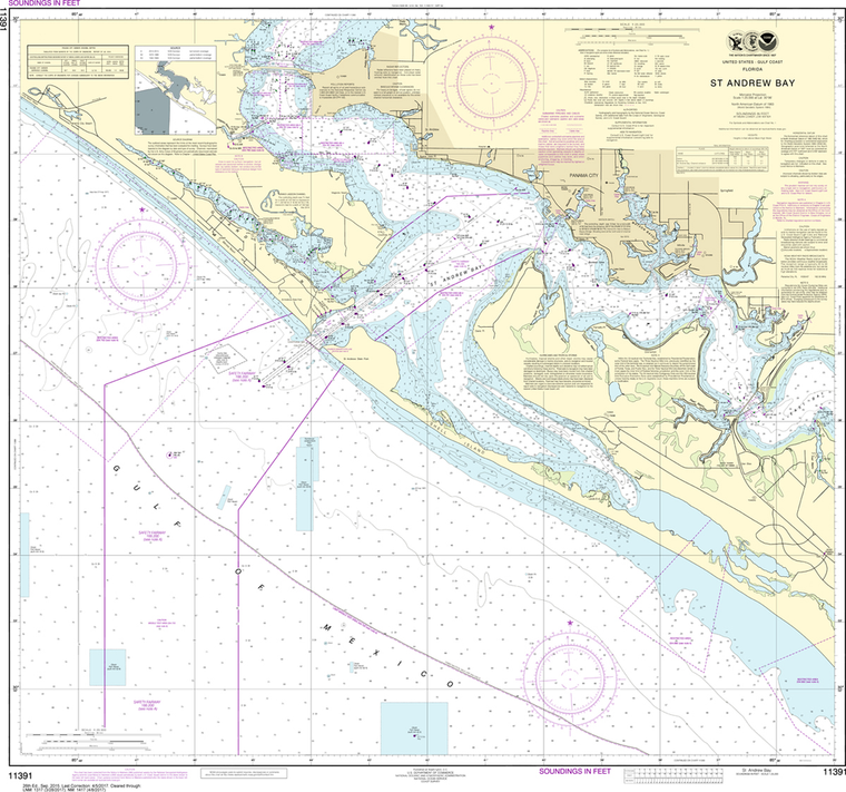 NOAA Chart 11391: St. Andrew Bay