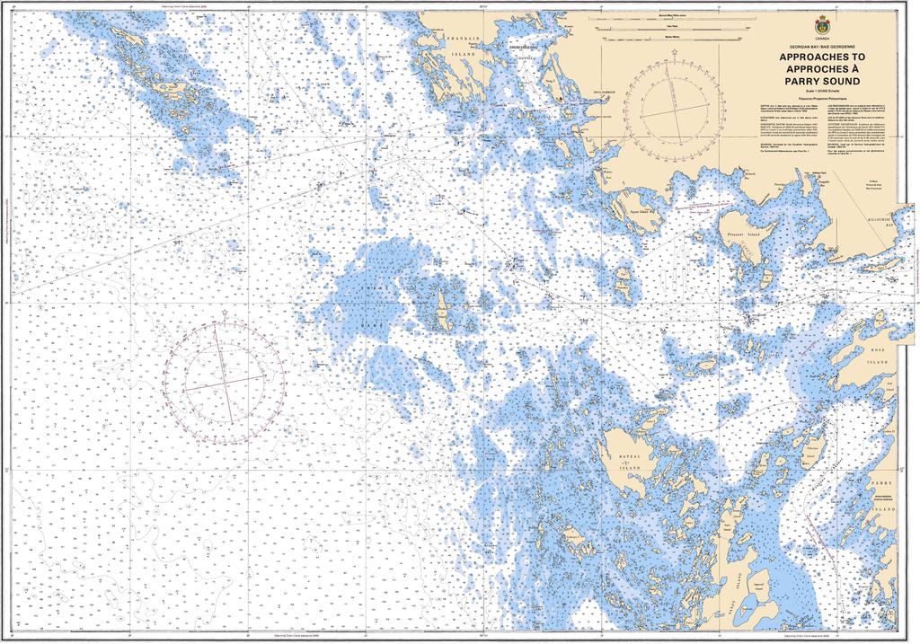 CHS Chart 2225: Approaches to/Approches à Parry Sound