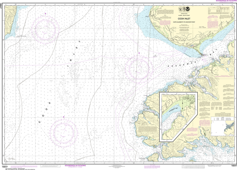 NOAA Chart 16647: Cook Inlet - Cape Elizabeth to Anchor Point