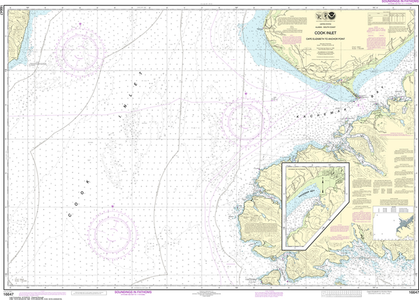 NOAA Chart 16647: Cook Inlet: Cape Elizabeth to Anchor Point - Captain ...